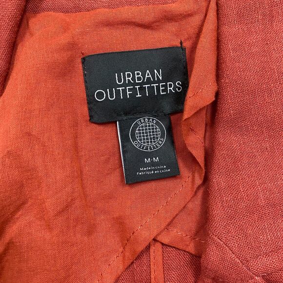 Urban‎ Outfitters Linen Unstructured Blazer Women's M Color Brick Red - Picture 8 of 8